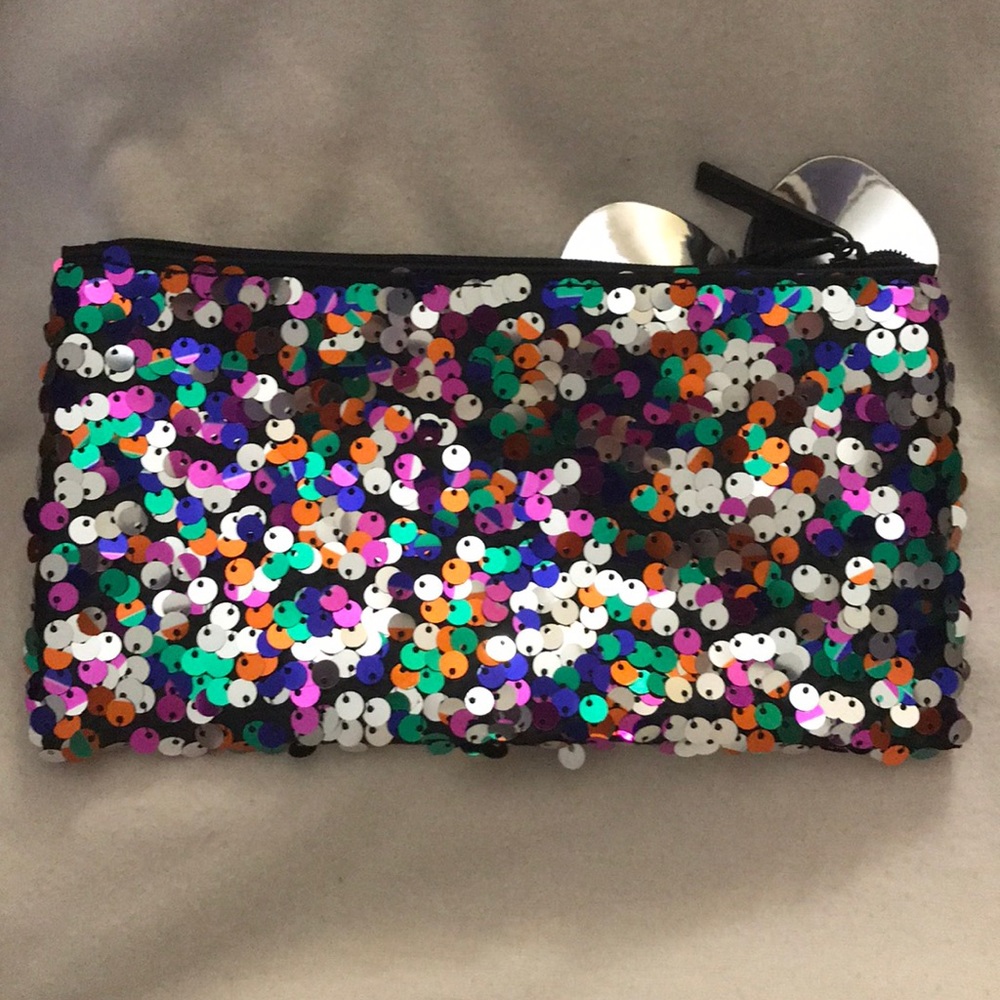Mac Cosmetics Sequined Makeup Bag - image 3